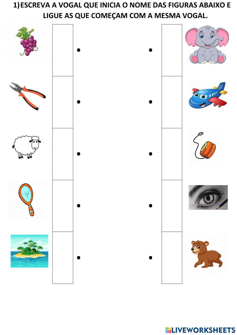 Treinando vogais e ÃO