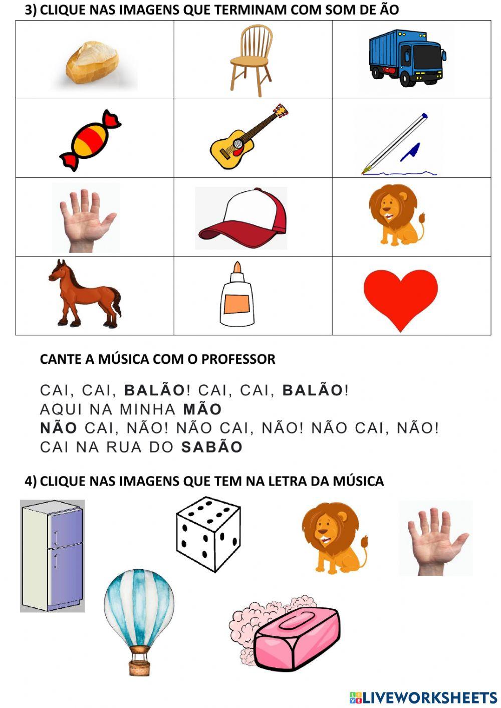 Treinando vogais e ÃO