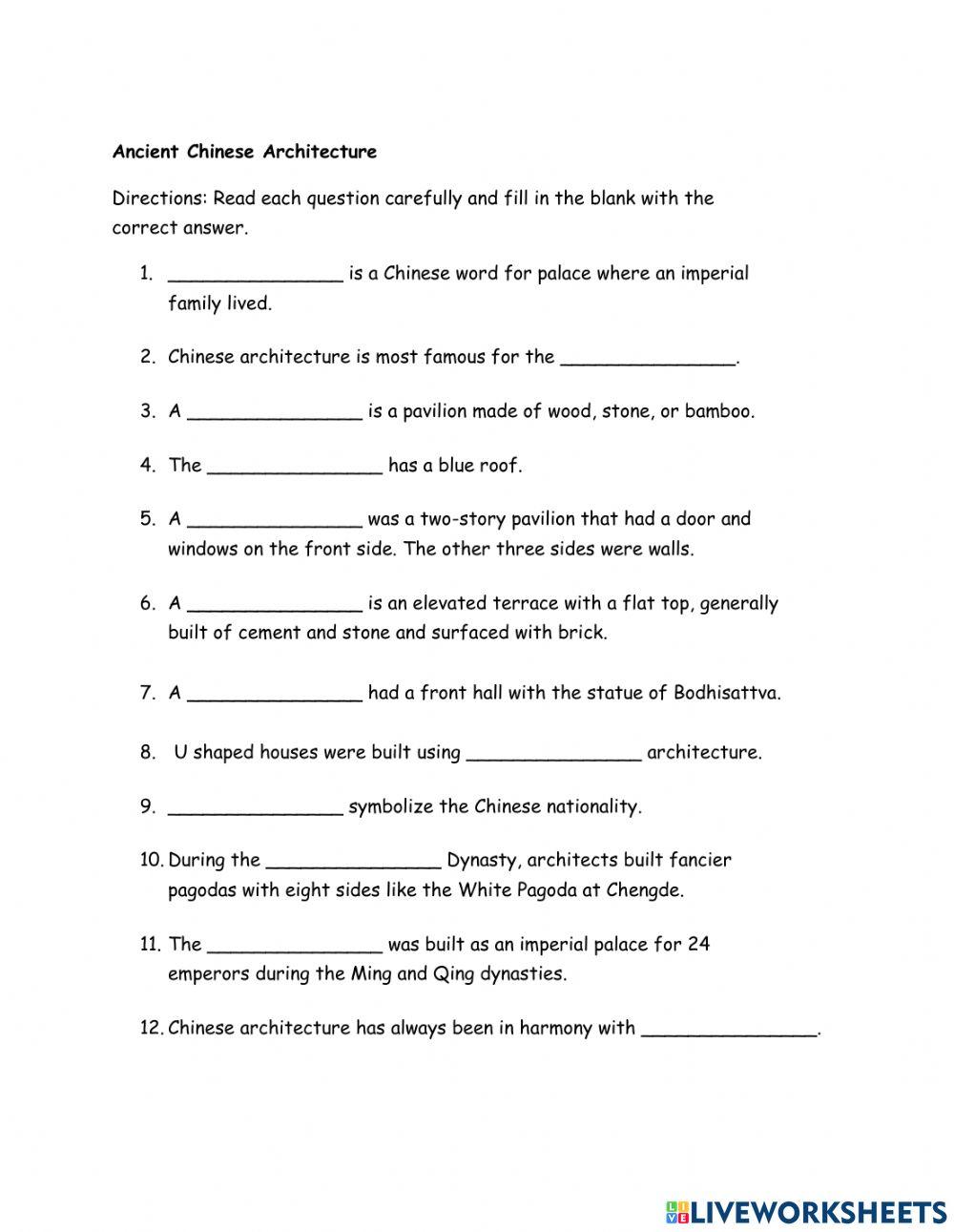 Ancient Chinese Architecture