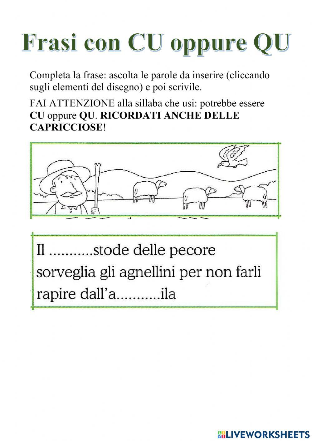 FRASI CON CU oppure QU 3