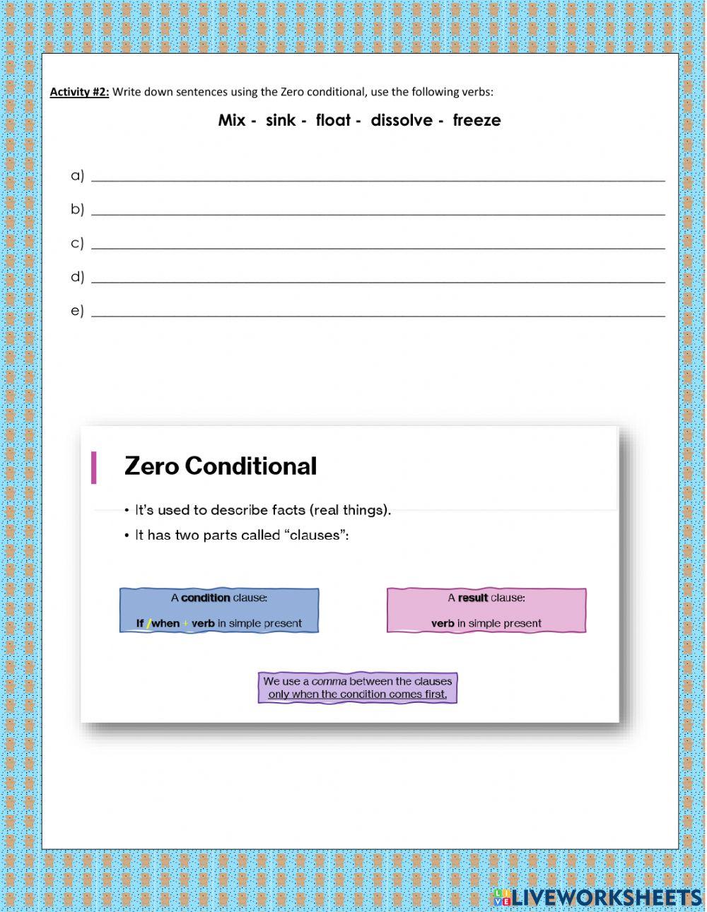 Zero Conditional Science