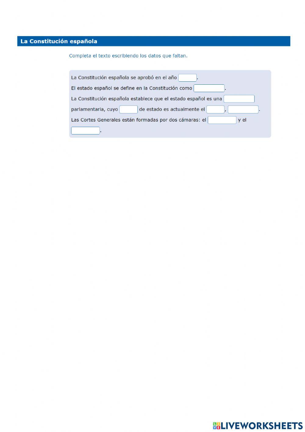 La organización política de España