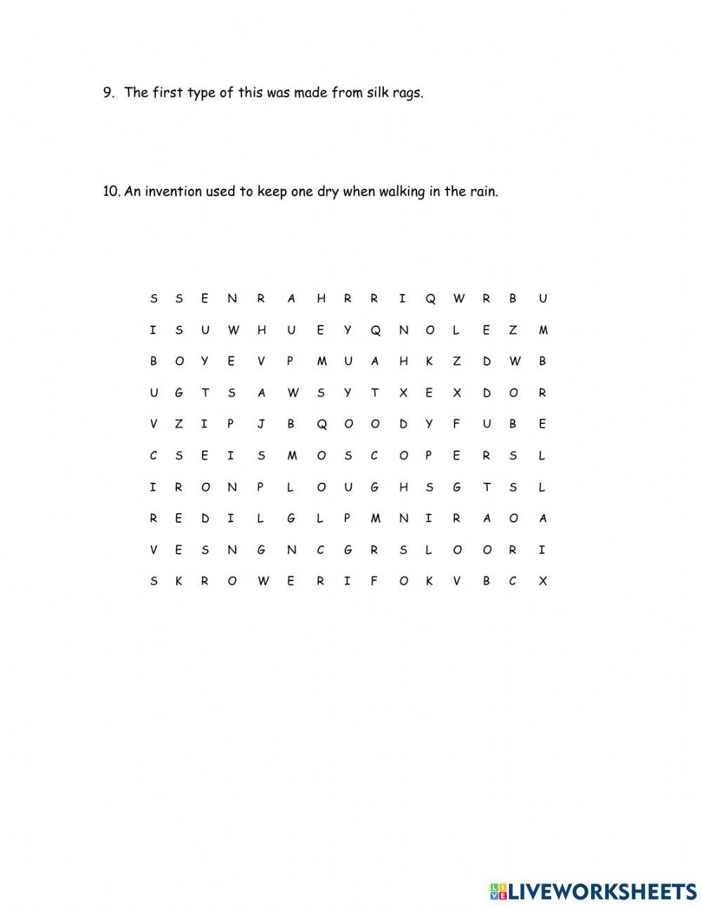 Ancient Chinese Science – Word Find