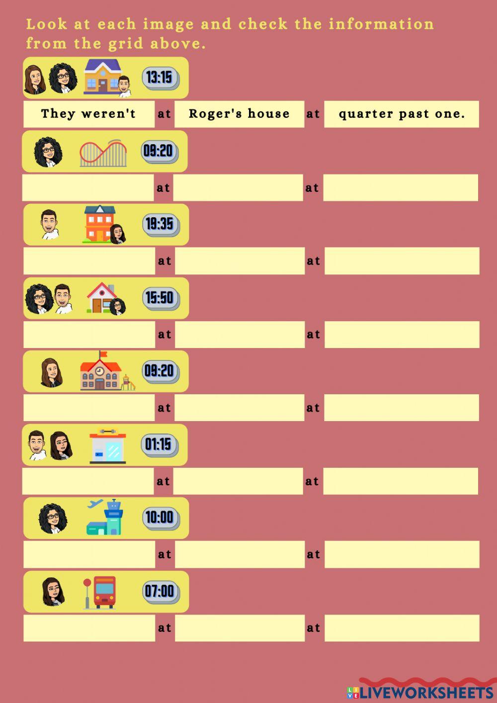 -be- past simple and time