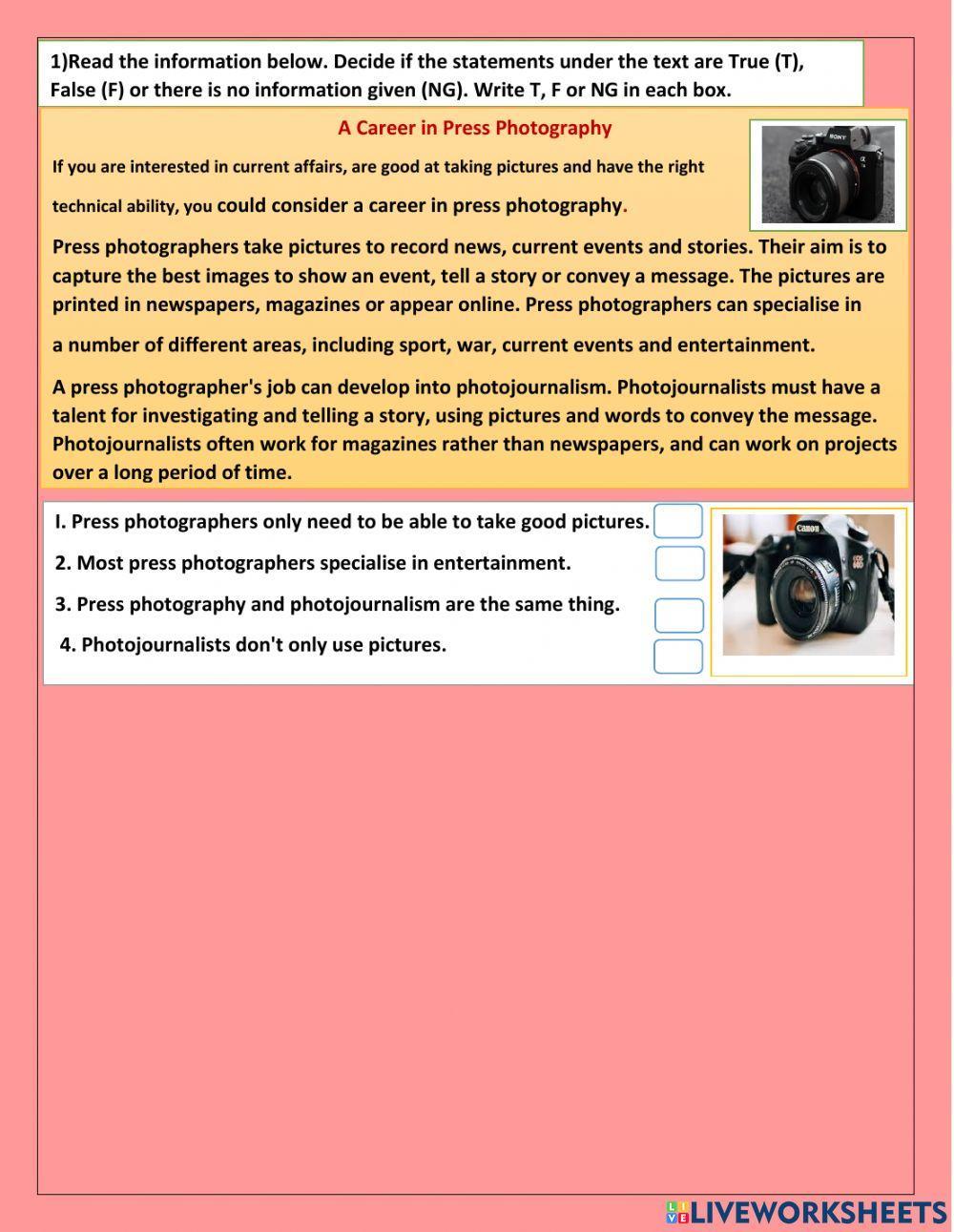 A career in press photography