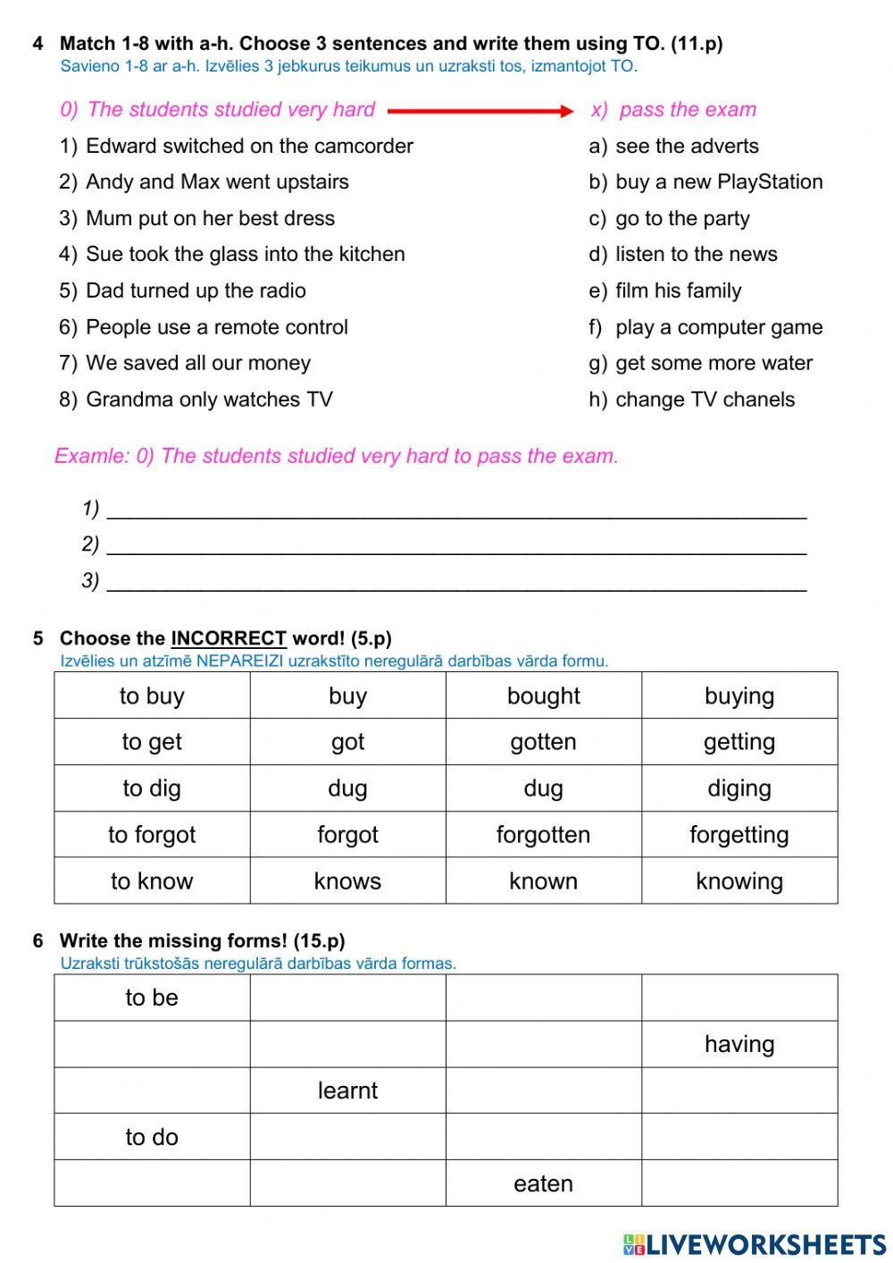 FF4 UNIT 9 - vocabulary, grammar, irregular verbs