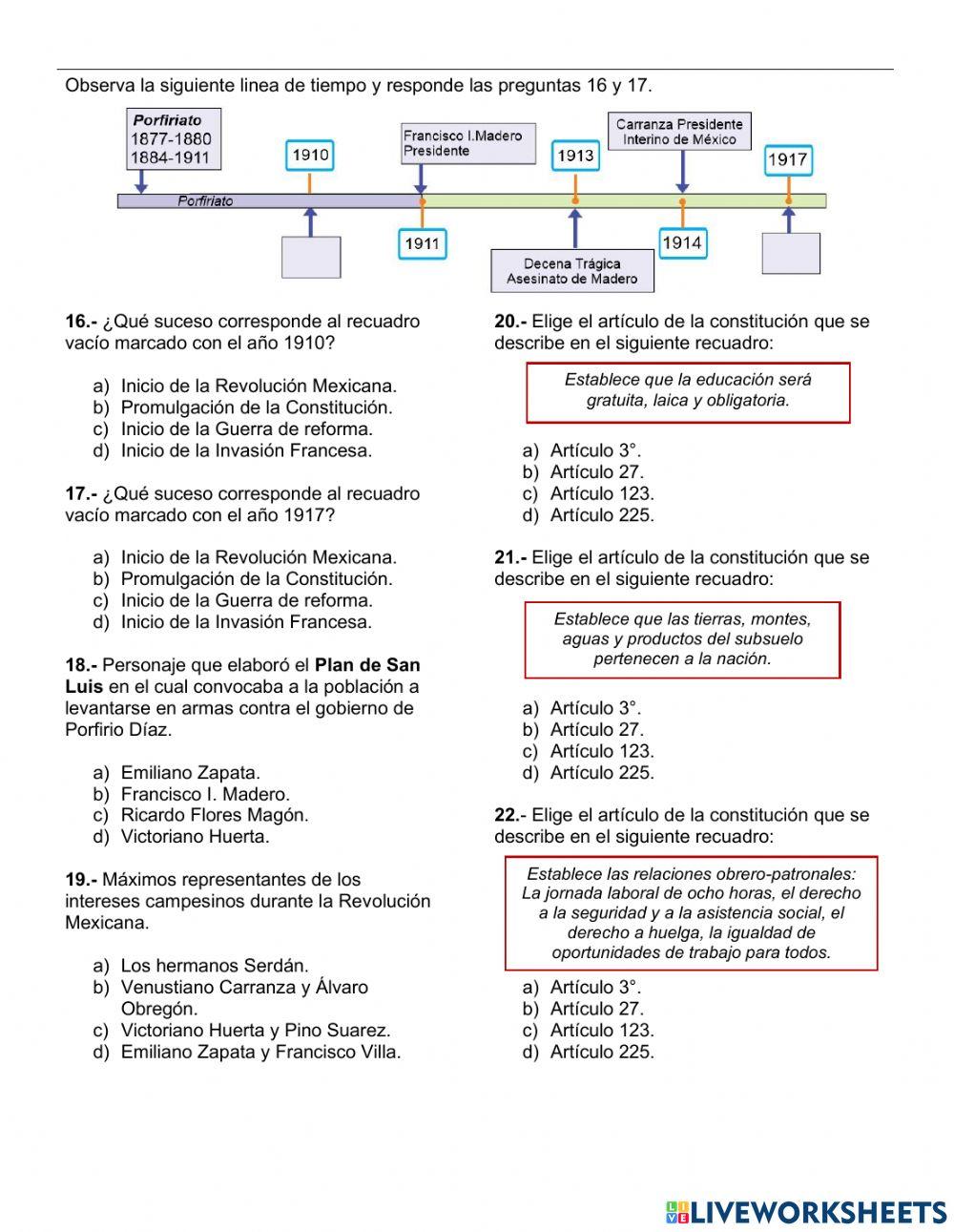 Reforma y porfiriato