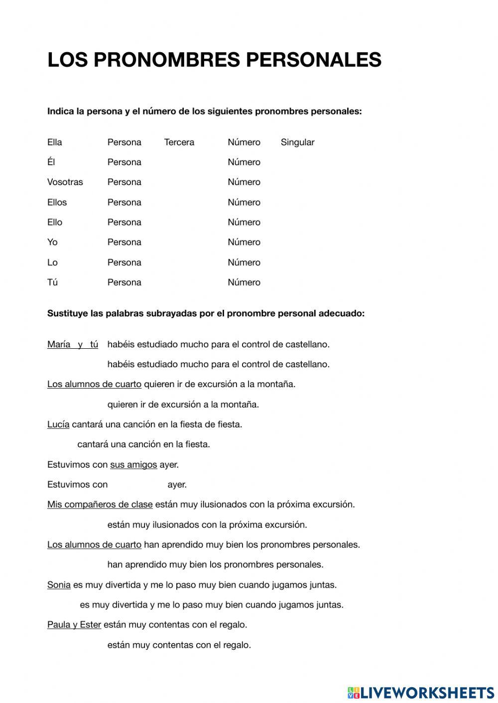 Pronombres personales