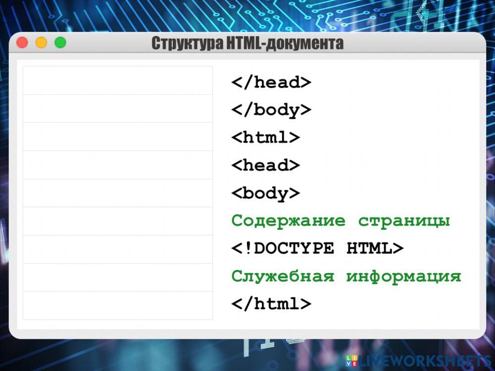 Структура HTML-страницы