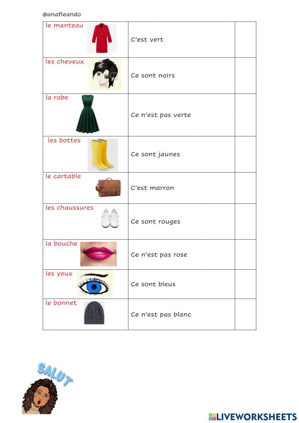 J'aime je n'aime pas les couleurs