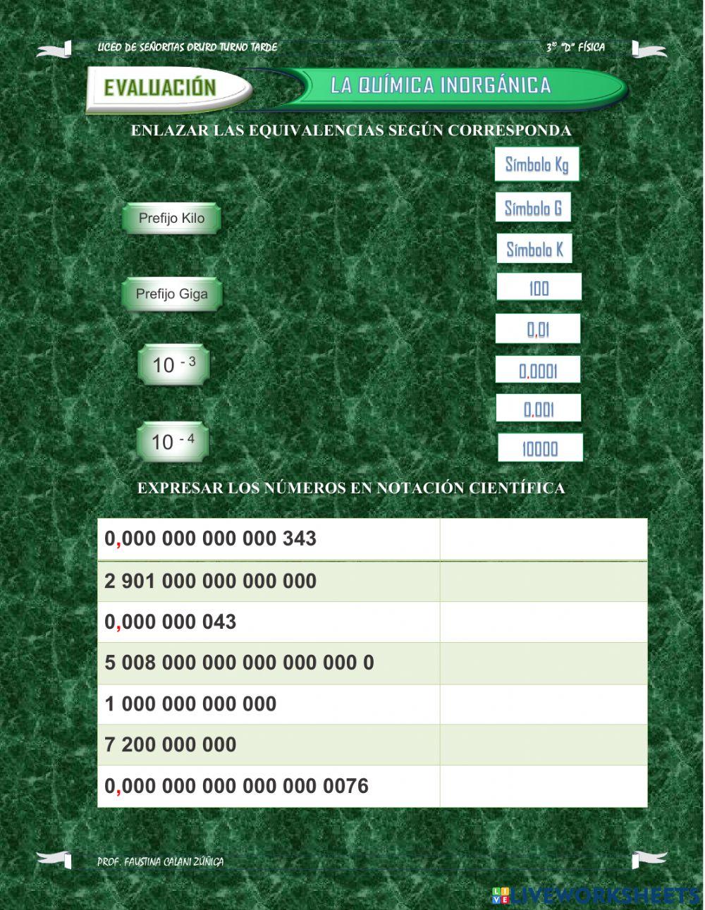 Física Notación Científica