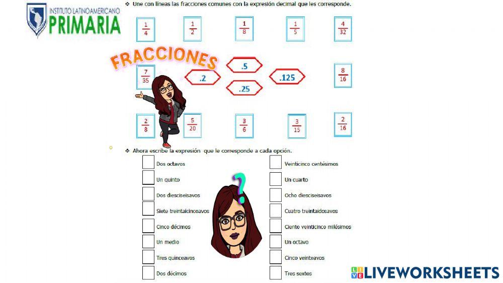 Fracciones y decimales