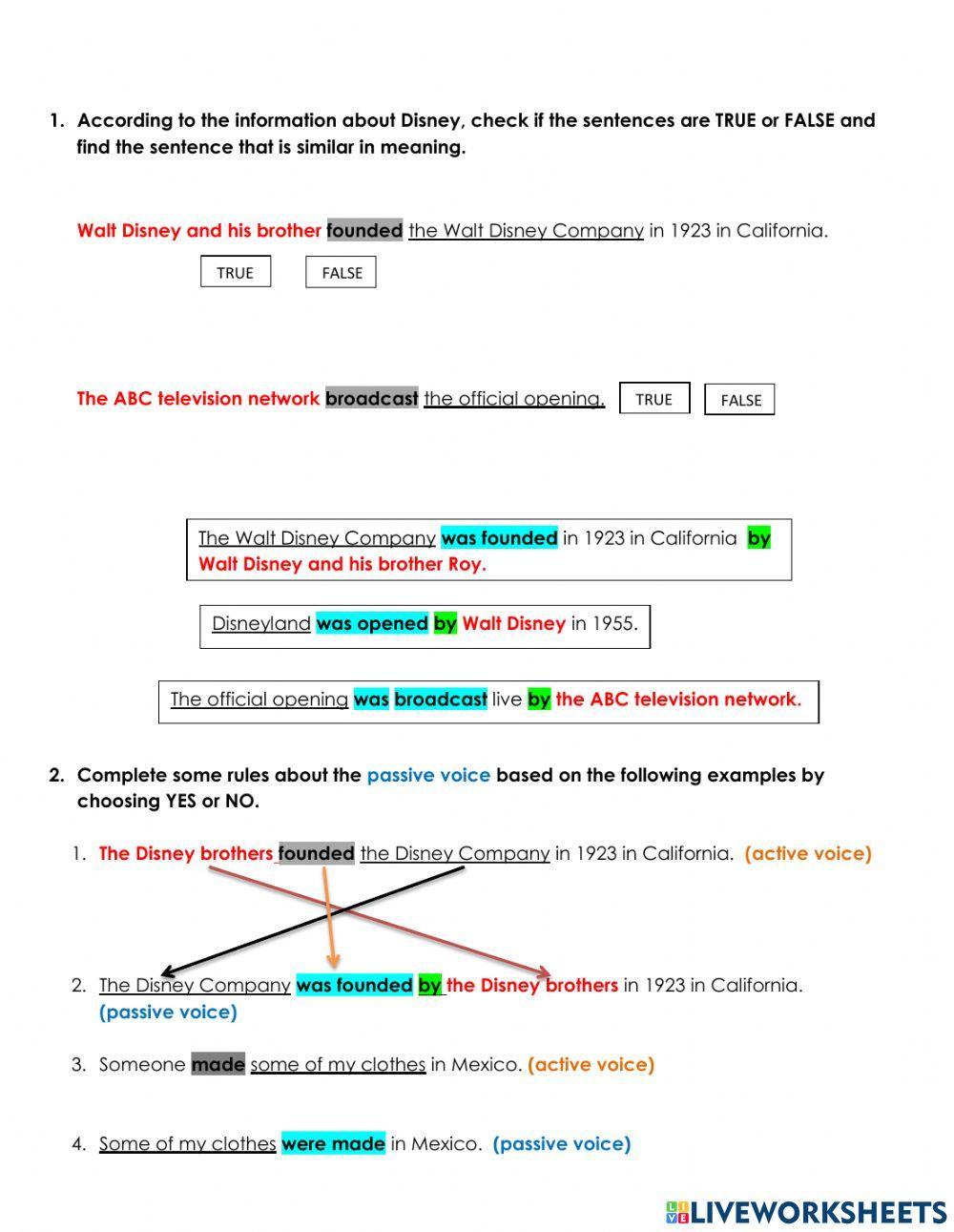 Passive voice in simple past
