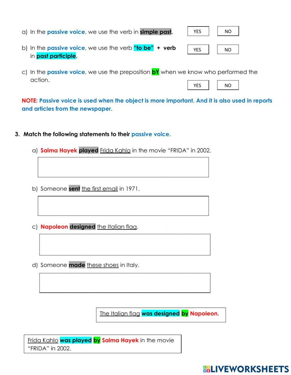 Passive voice in simple past