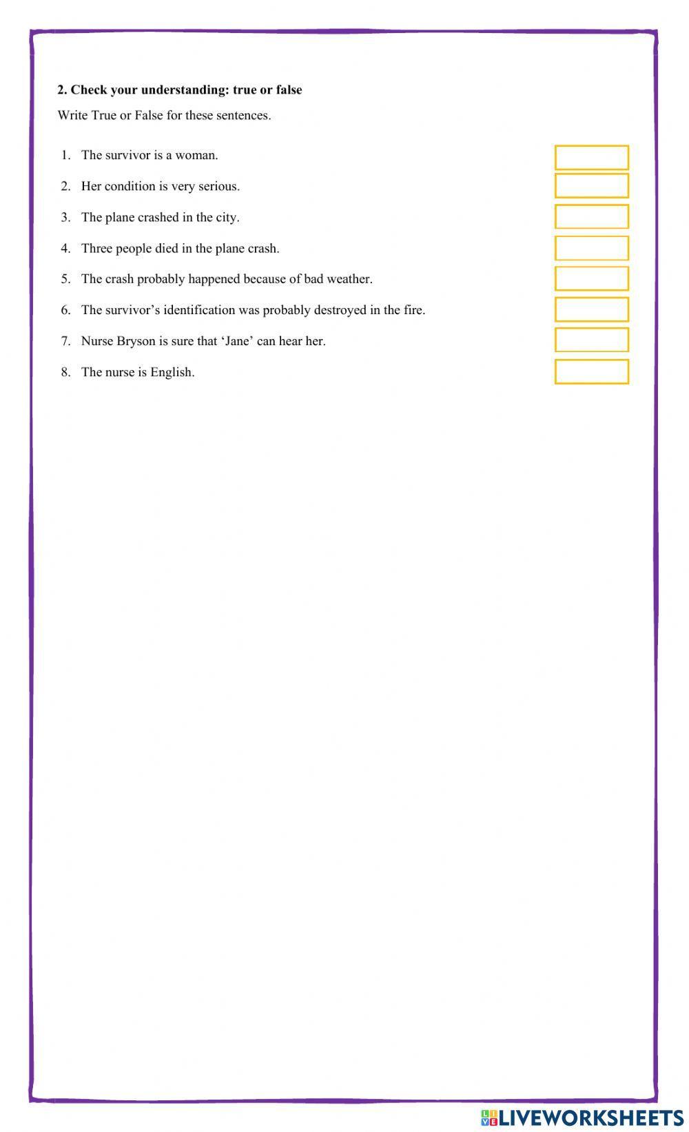 Listening B1: The Survivor - Episode 1