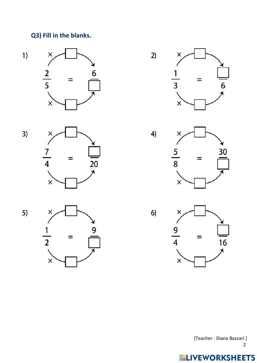 Equivalent Fractions