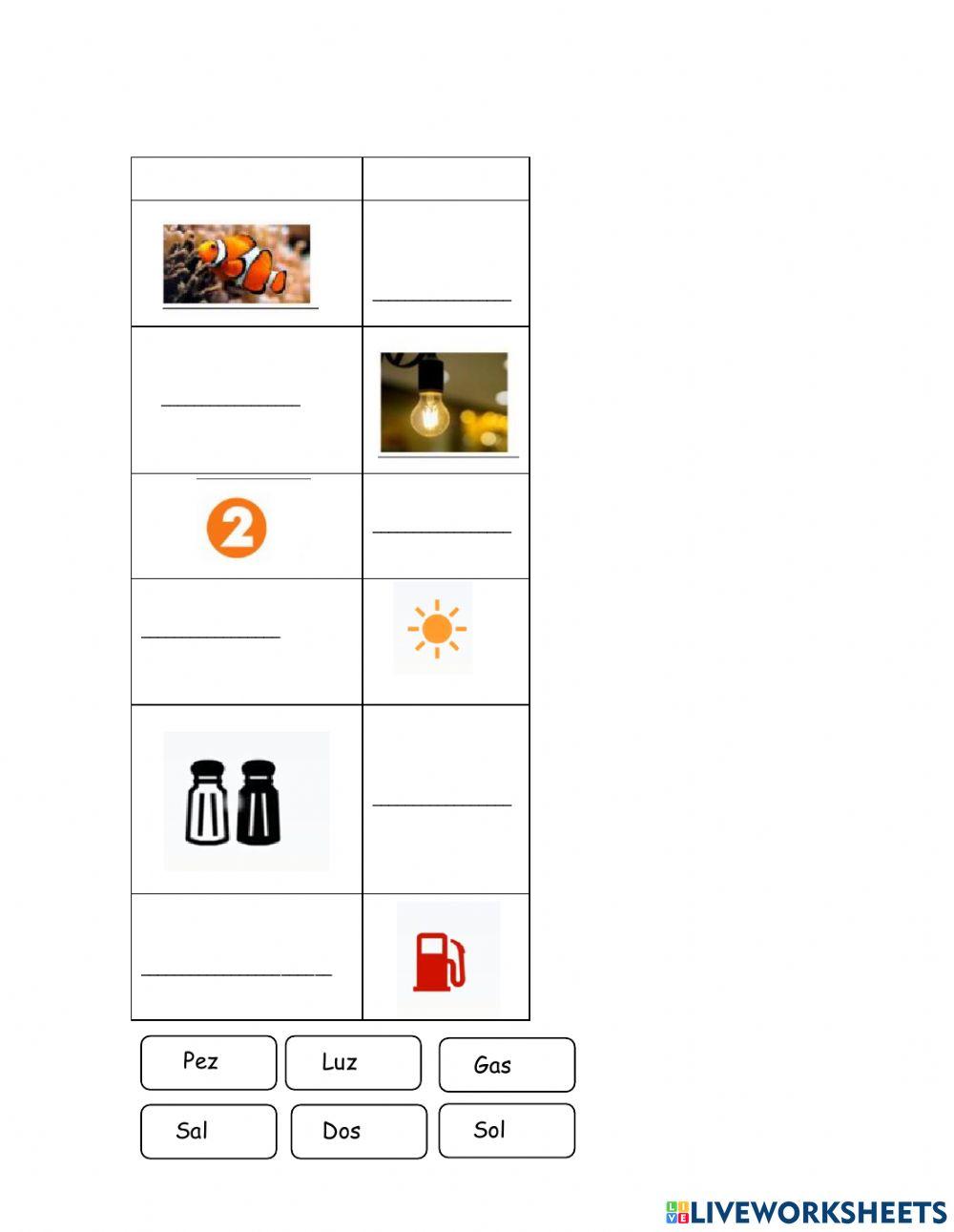 Palabras monosílabas