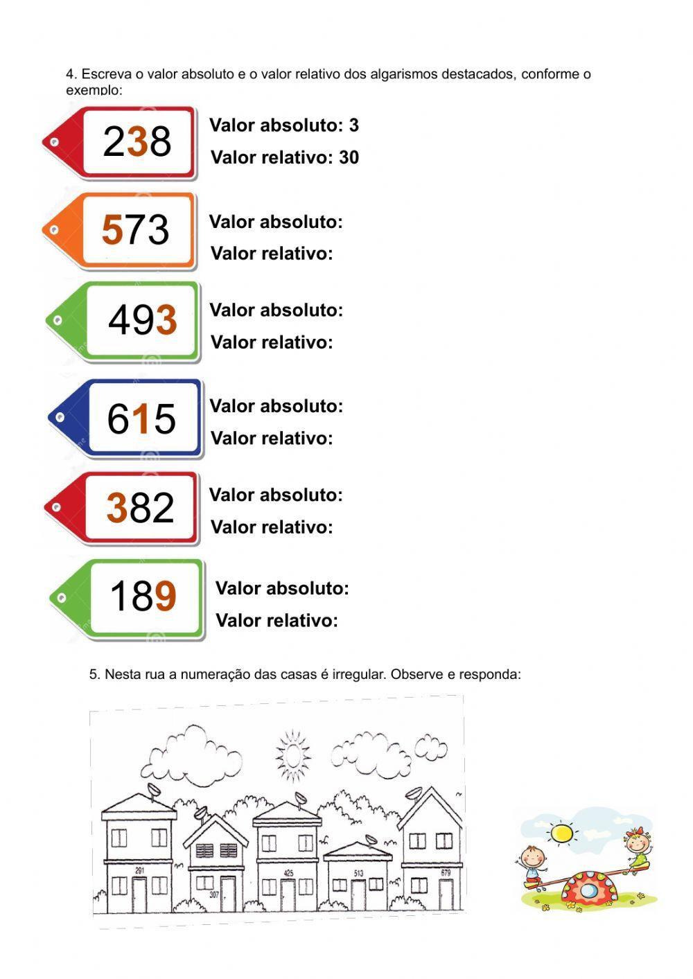 Valor absoluto e valor relativo