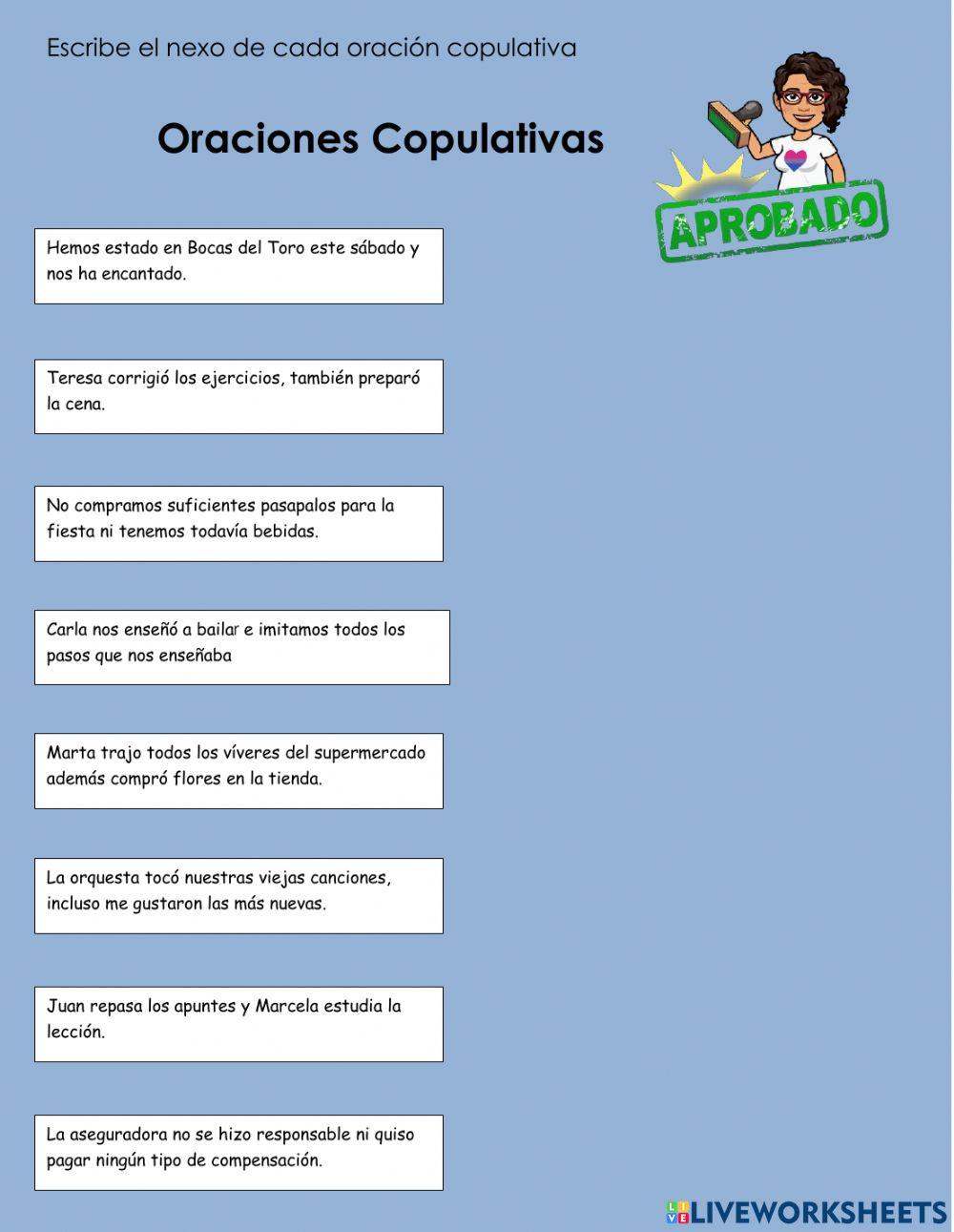 Oraciones coordinadas copulativas