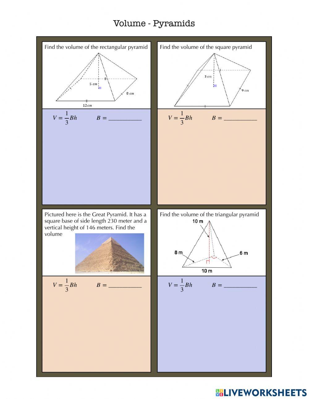 Volume - Pyramid Notes