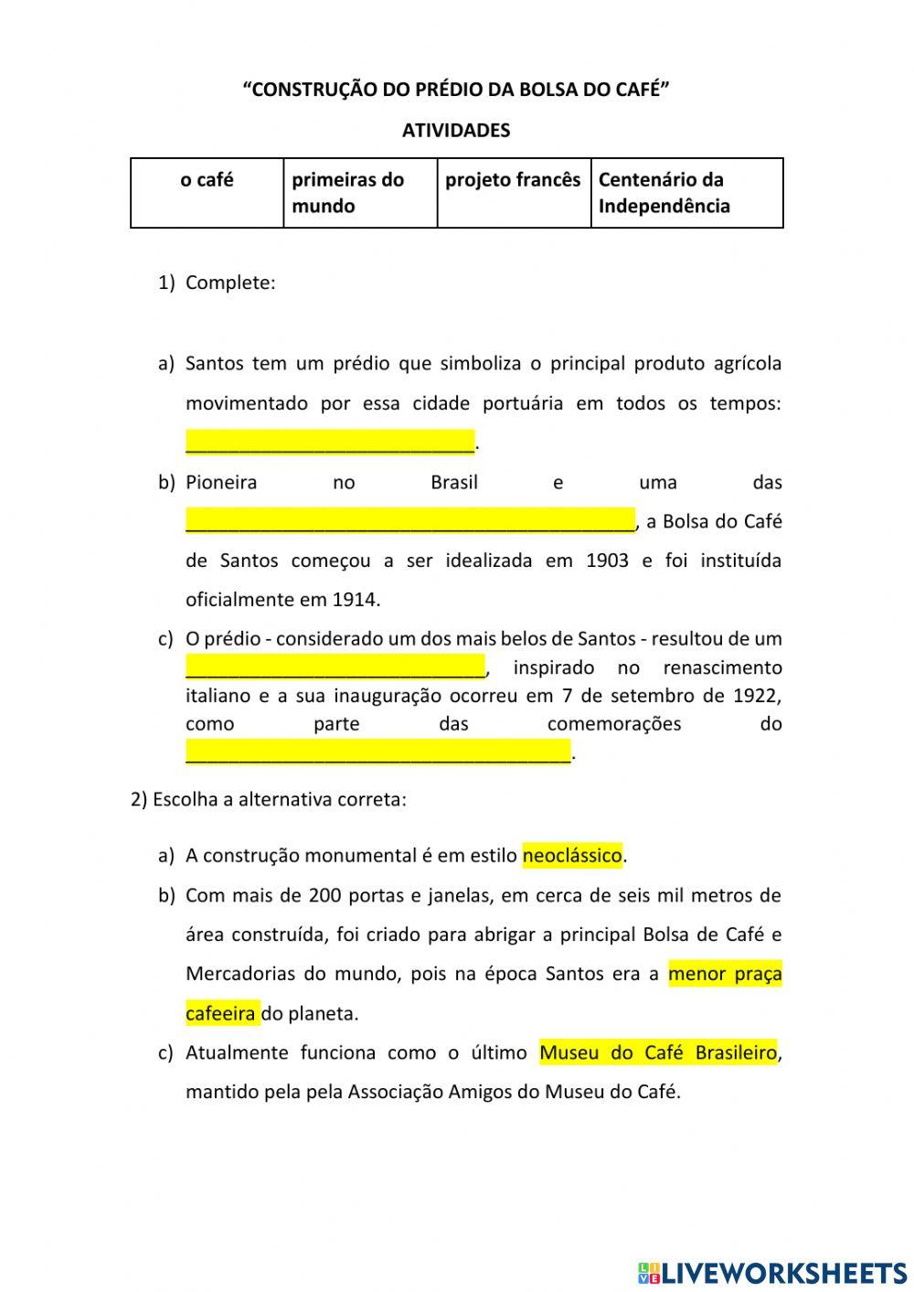 Construção do Prédio da Bolsa do Café