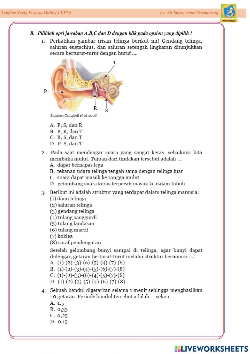 Lkpd Uji Kompetensi bab 10 Get, Gel dan Bunyi