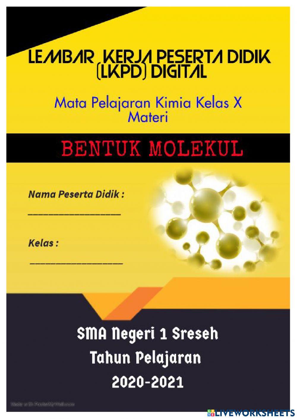 Lkpd kimia bentuk molekul Lkpd kimia bentuk molekul