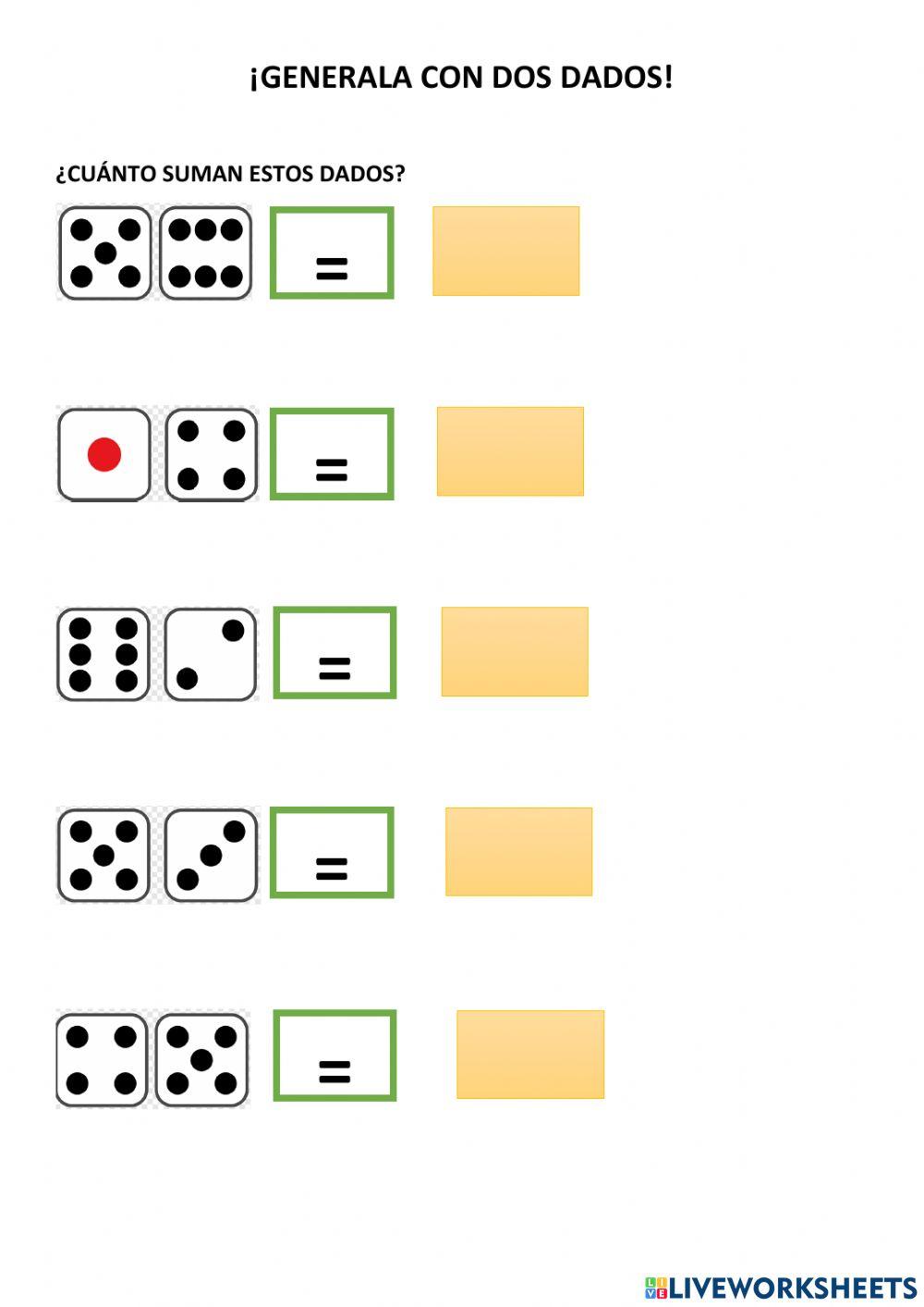 Generala con dos dados