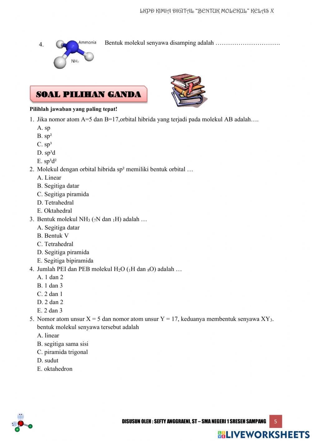 LKPD Kimia Bentuk Molekul