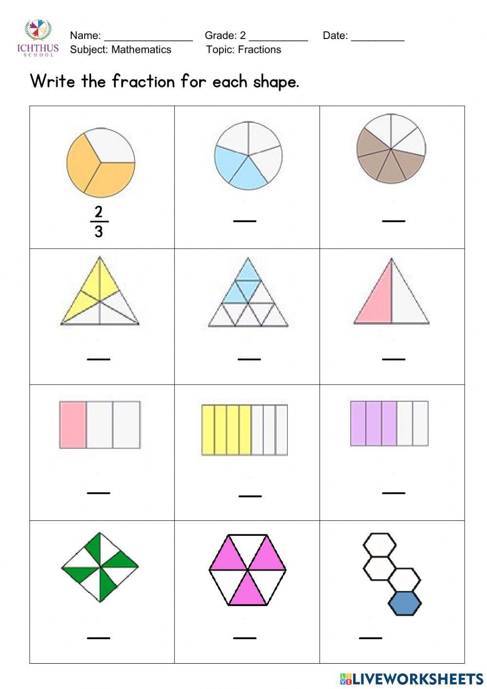 G2 Identify Fractions