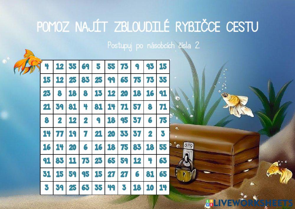 Bludiště - násobky 2 Bludiště - násobky 2
