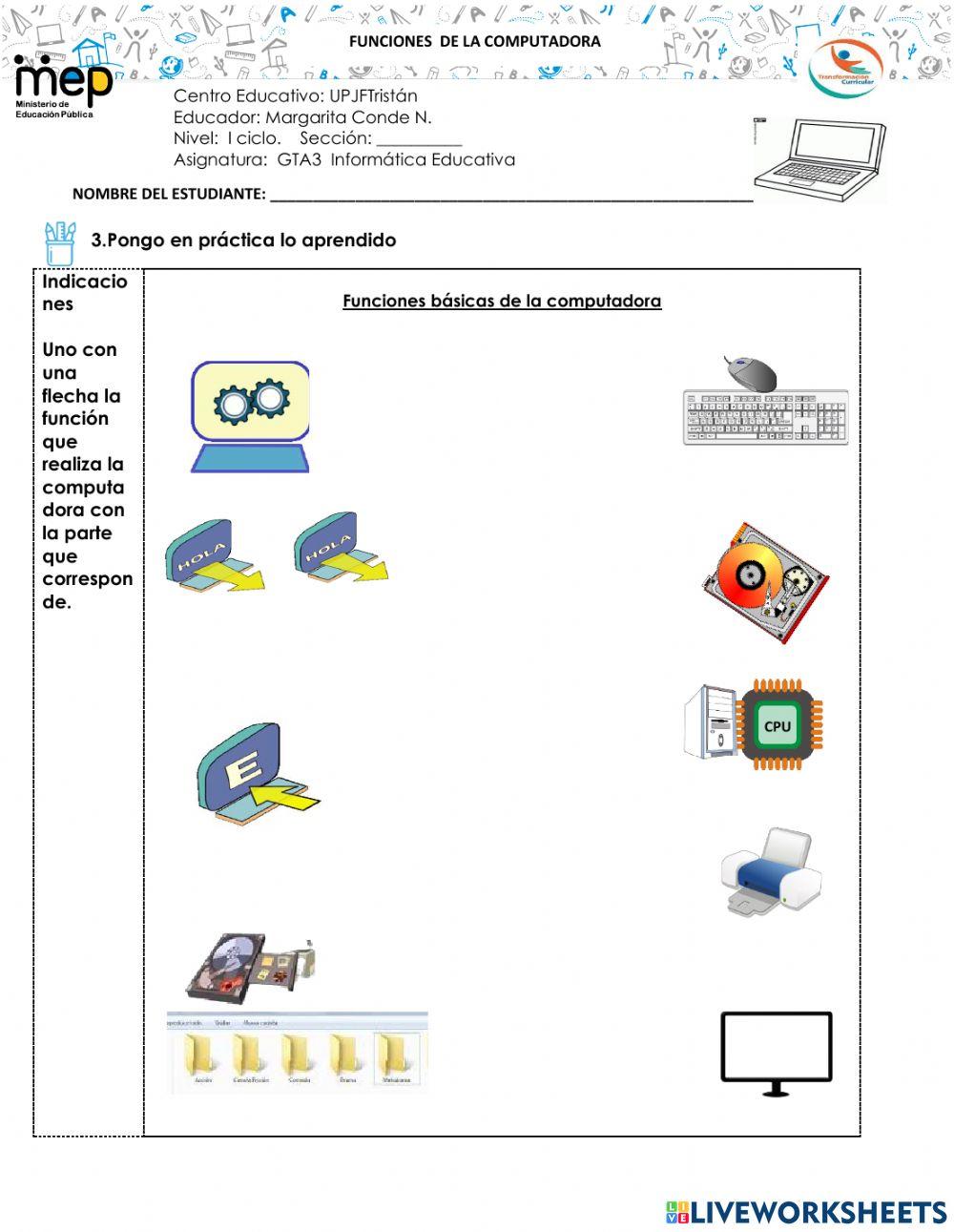 Funciones de la computadora