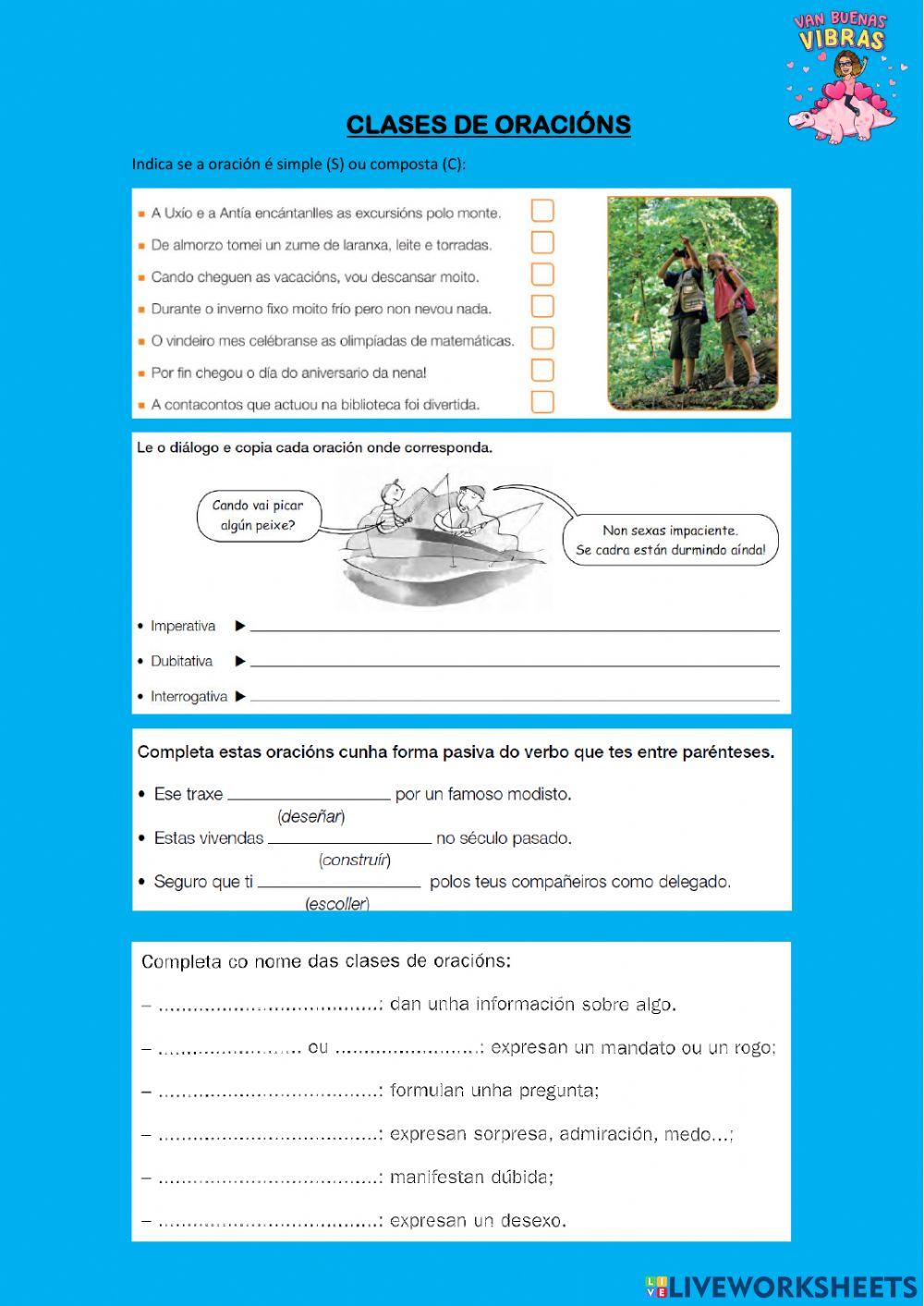 Clases de oracións
