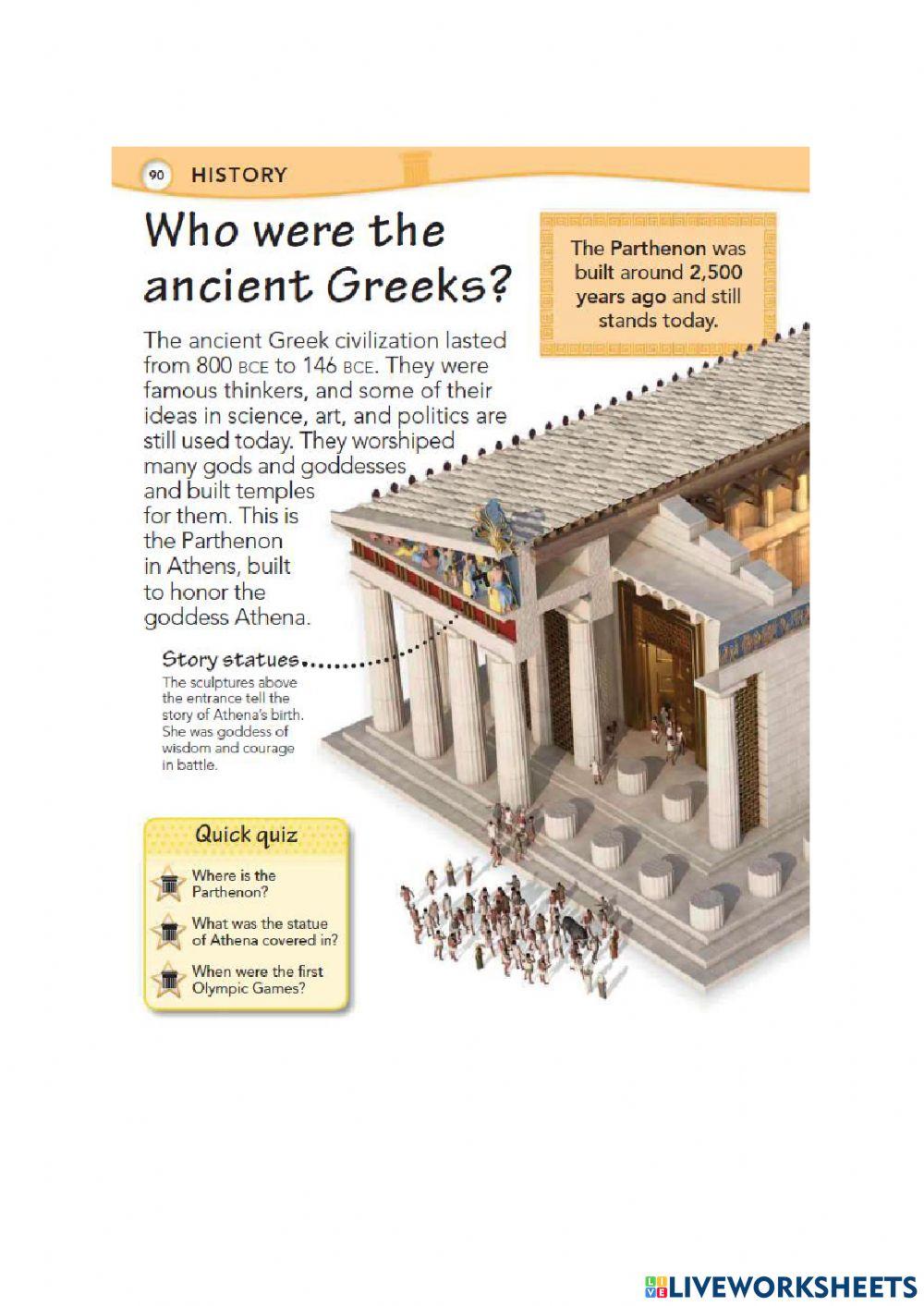 Ancient Greek History activity | Live Worksheets