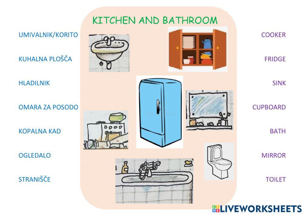 Kitchen and bathroom