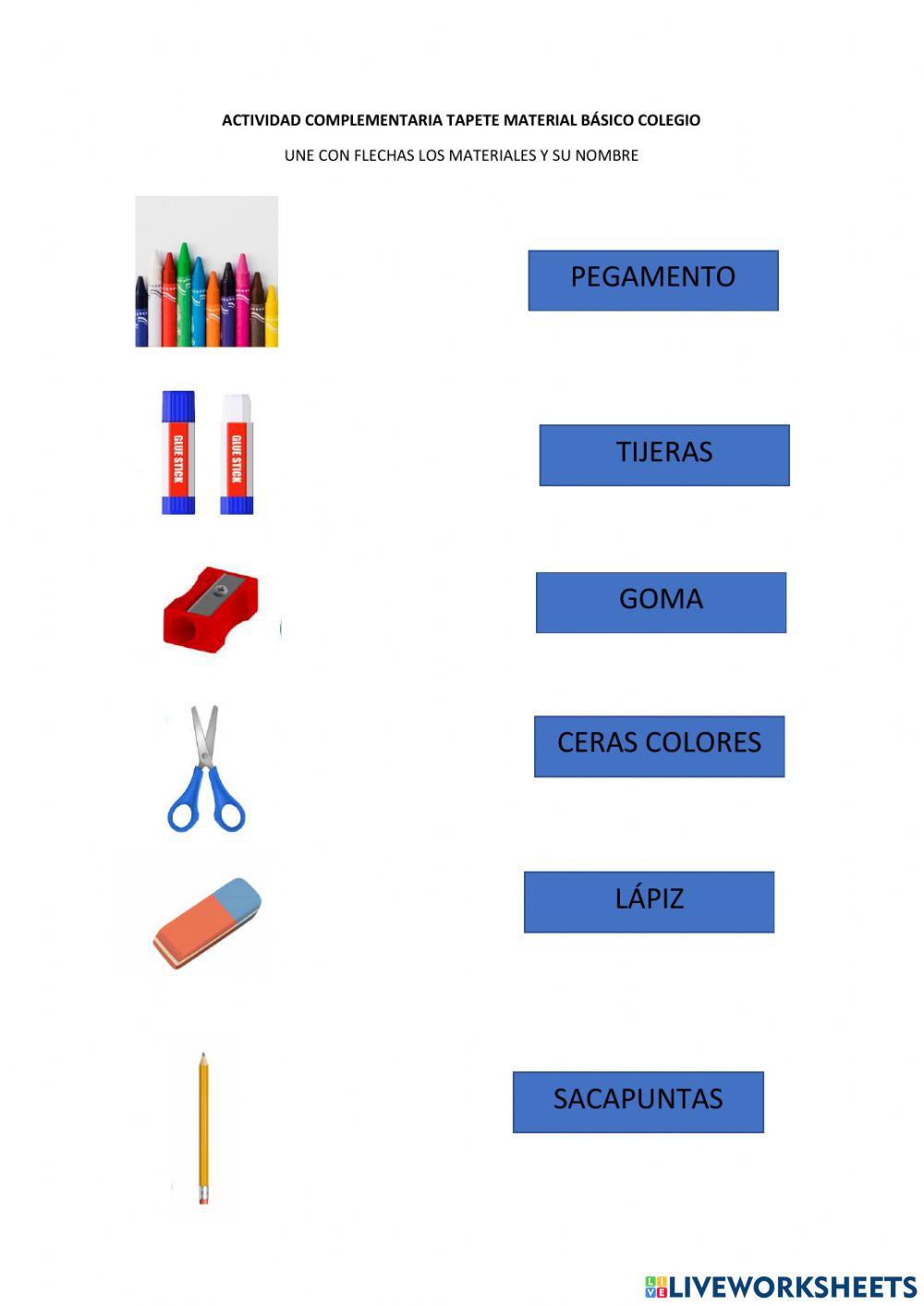 Materiales básicos del colegio
