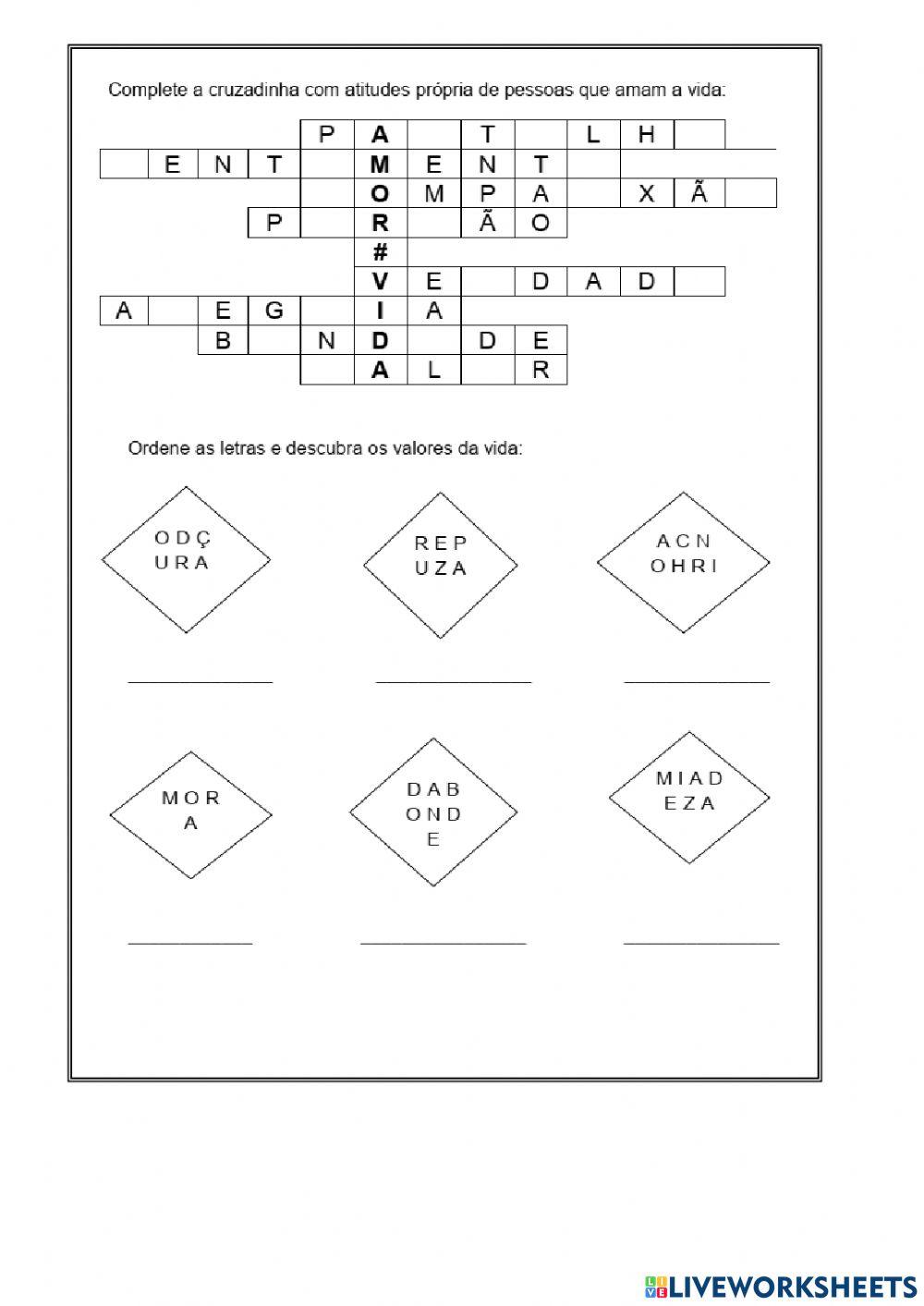 Atividade de Ensino Religioso