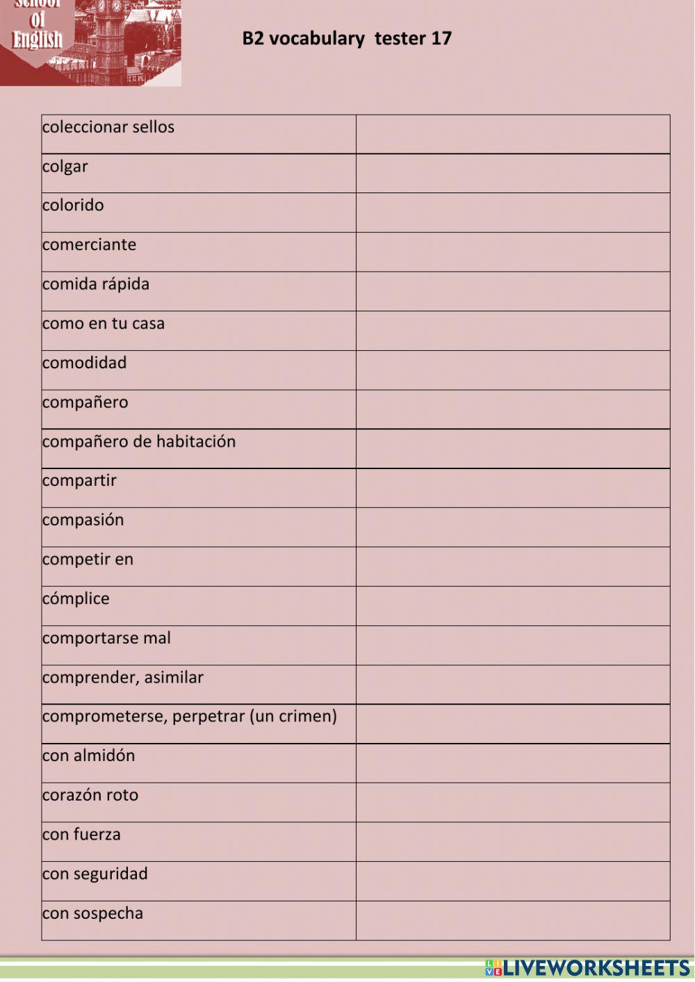 Vocabulario b2 -  page 17