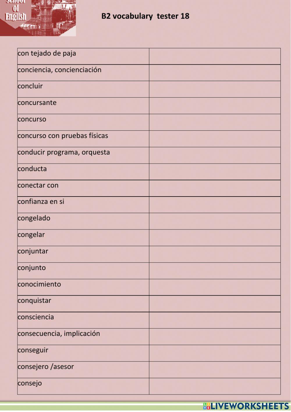 Vocabulario b2 -  page 18