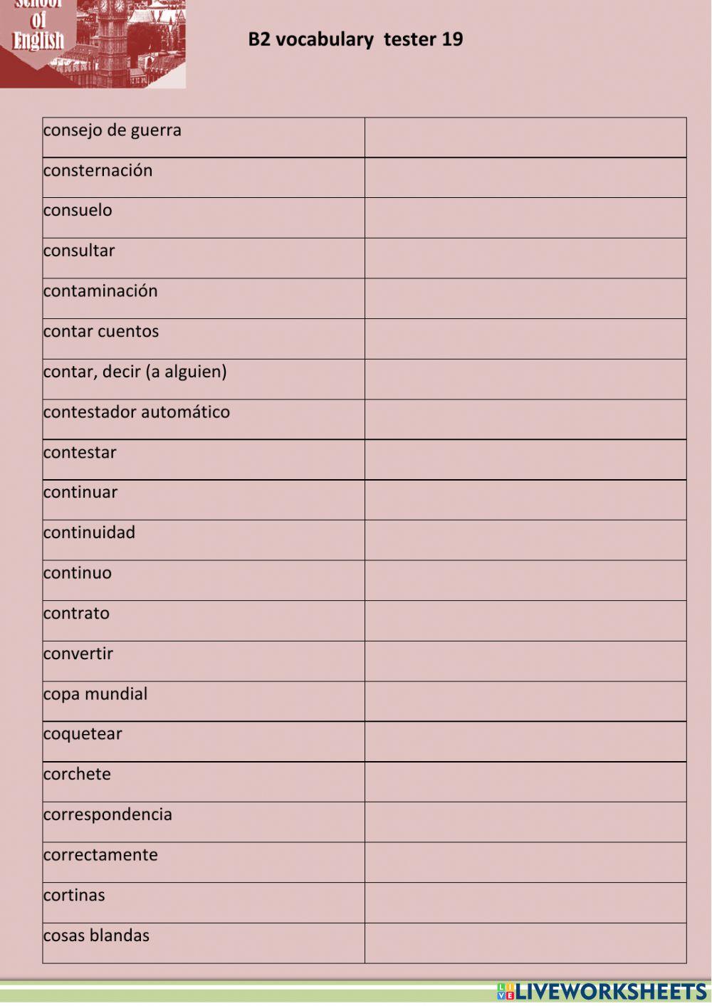 Vocabulario b2 -  page 19