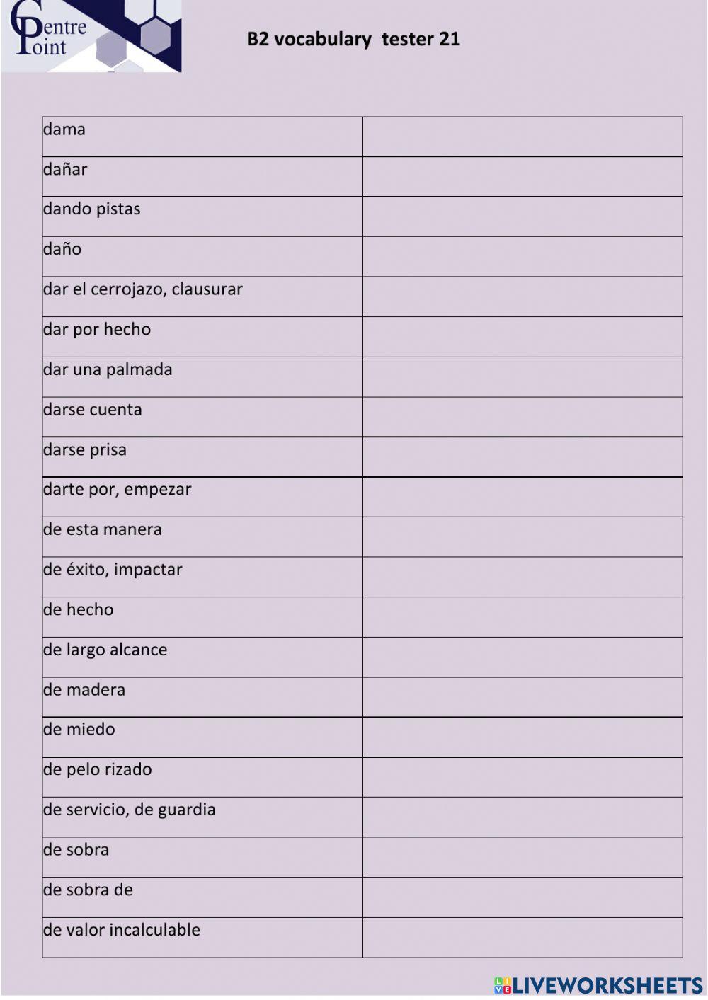 Vocabulario b2 -  page 21