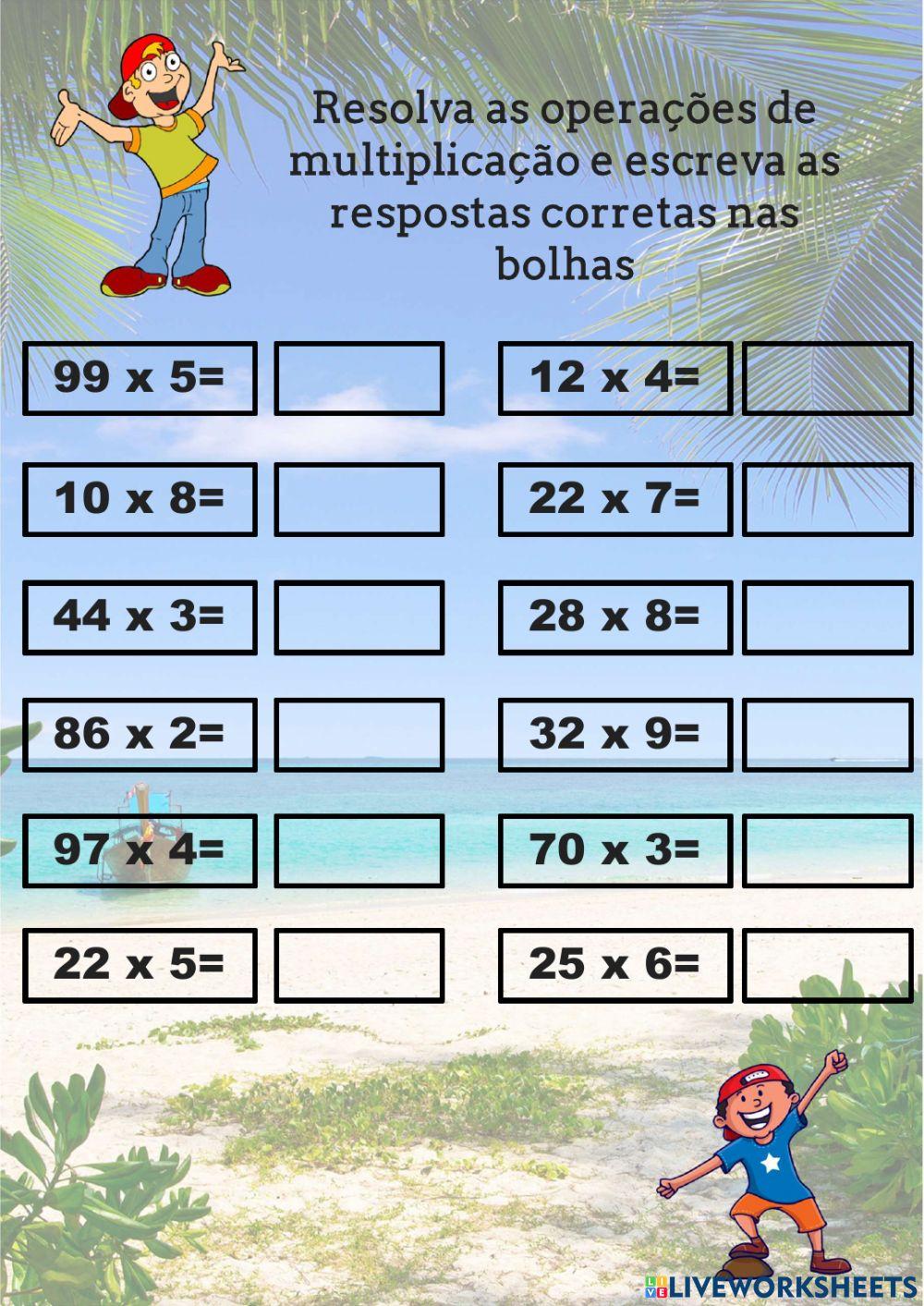 Multiplicação 2 dígito