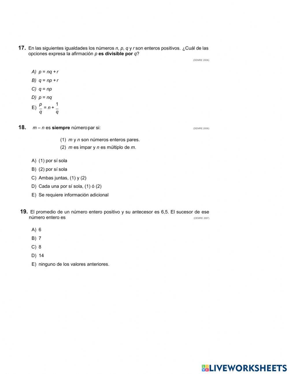 Ensayo números enteros