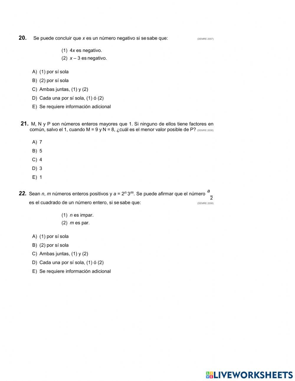 Ensayo números enteros