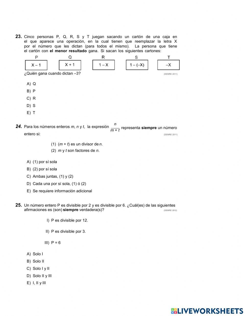 Ensayo números enteros