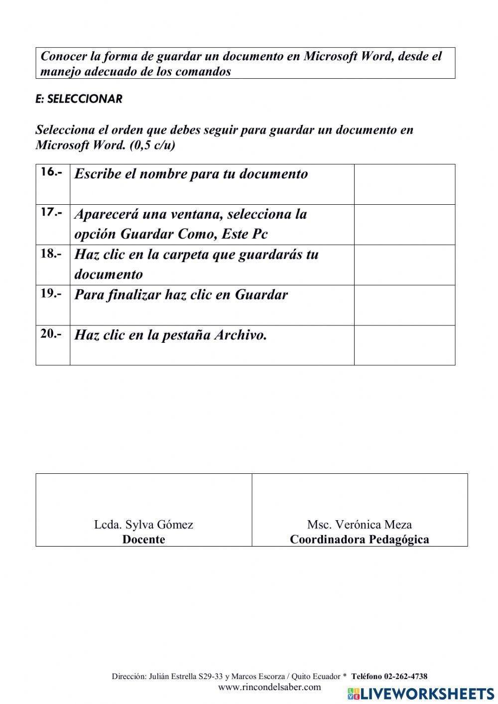 Prueba Primer Parcial segundo Quimestre Segundo