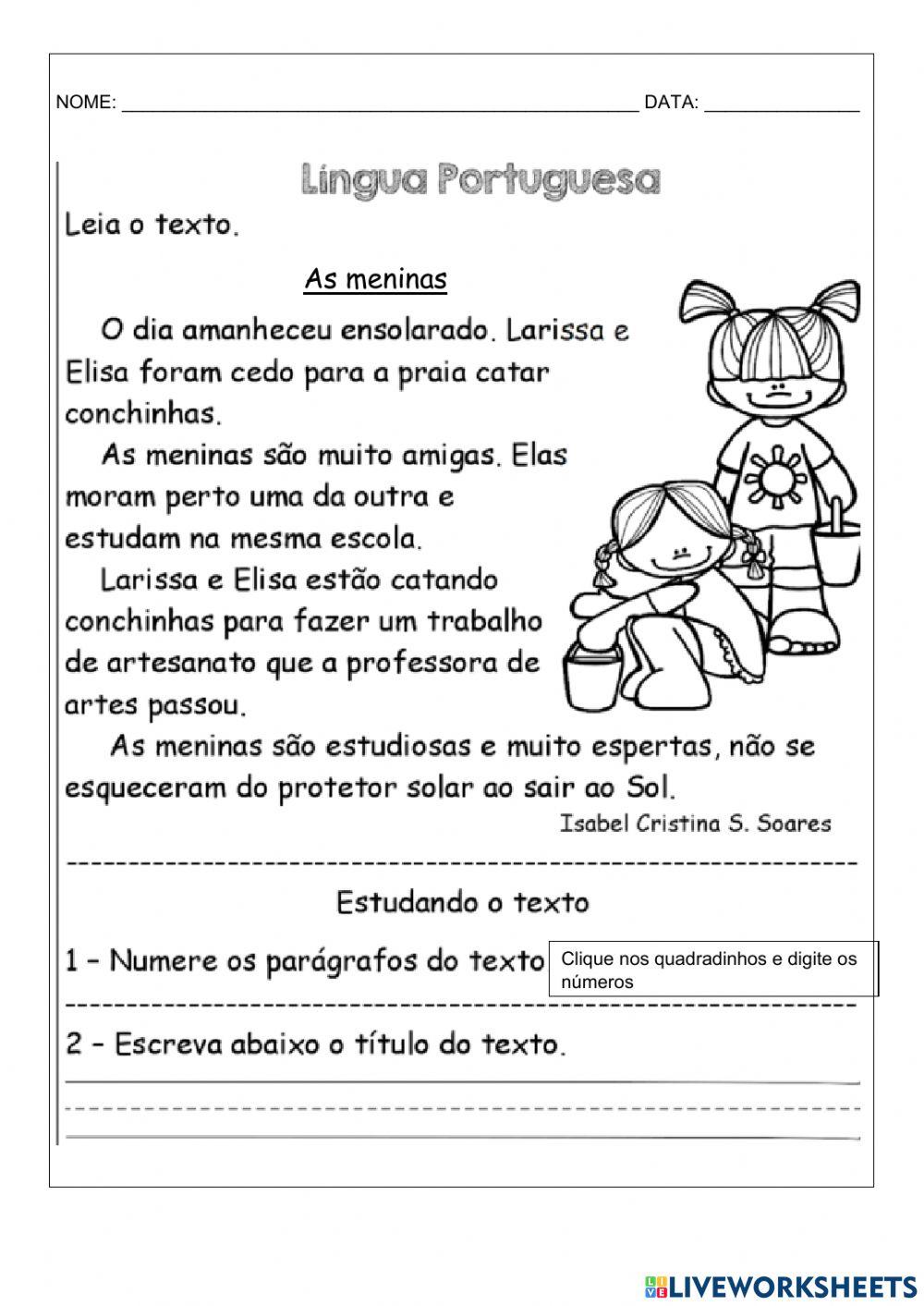 As meninas - ortografia s e ss As meninas - ortografia s e ss