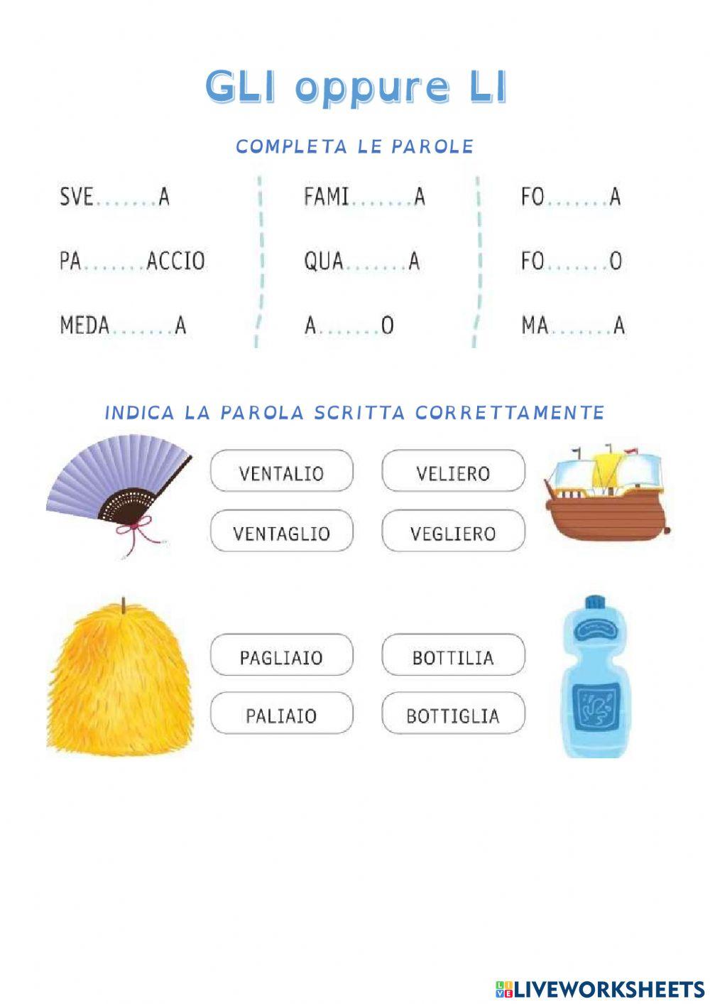 gli oppure li gli oppure li