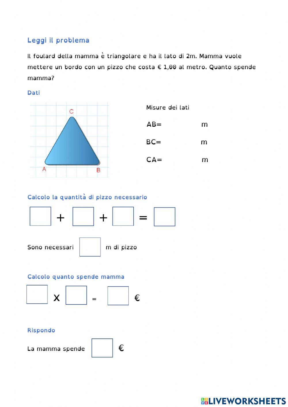 Perimetro triangolo Perimetro triangolo