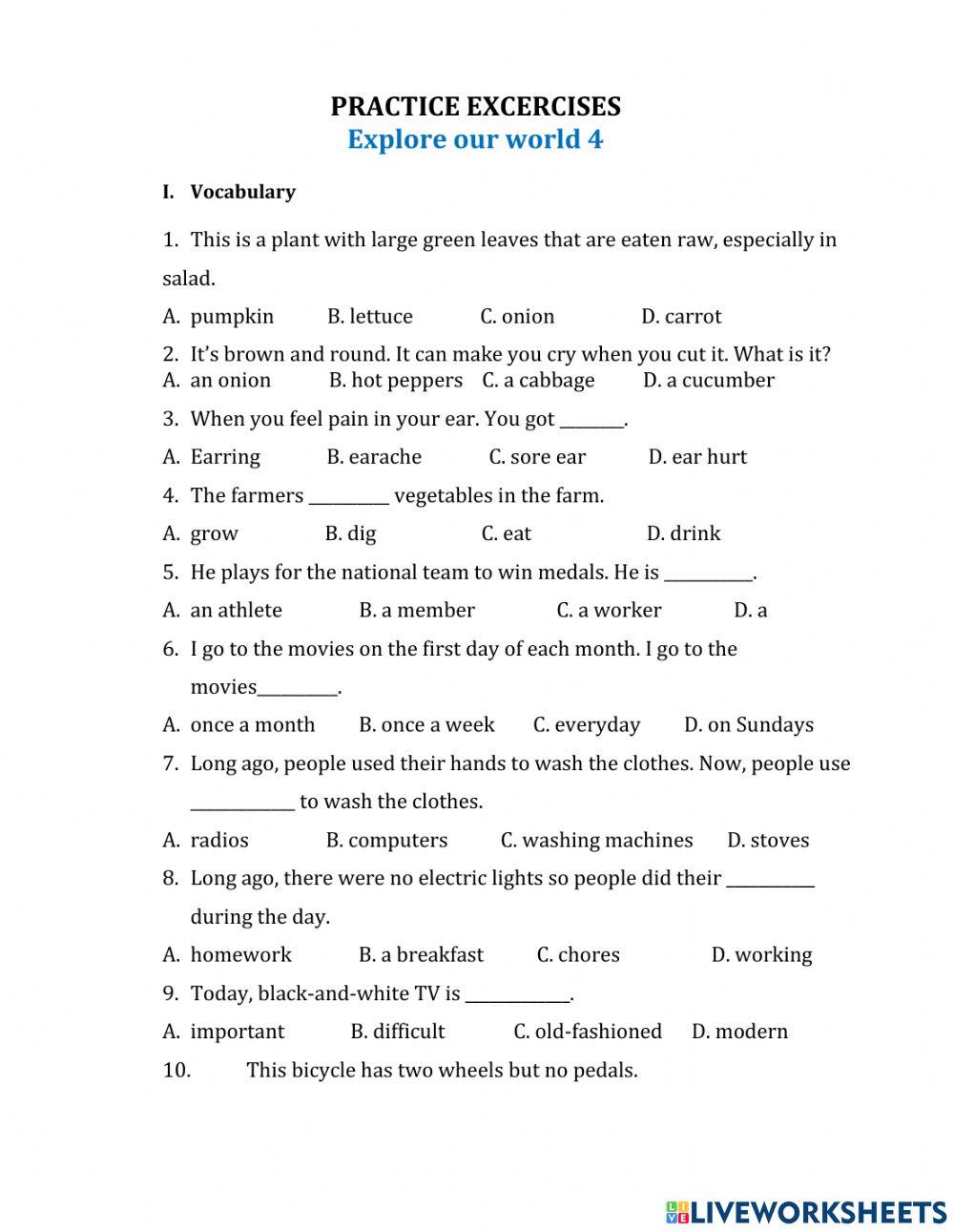 EOW4 - Vocab. + Gram.